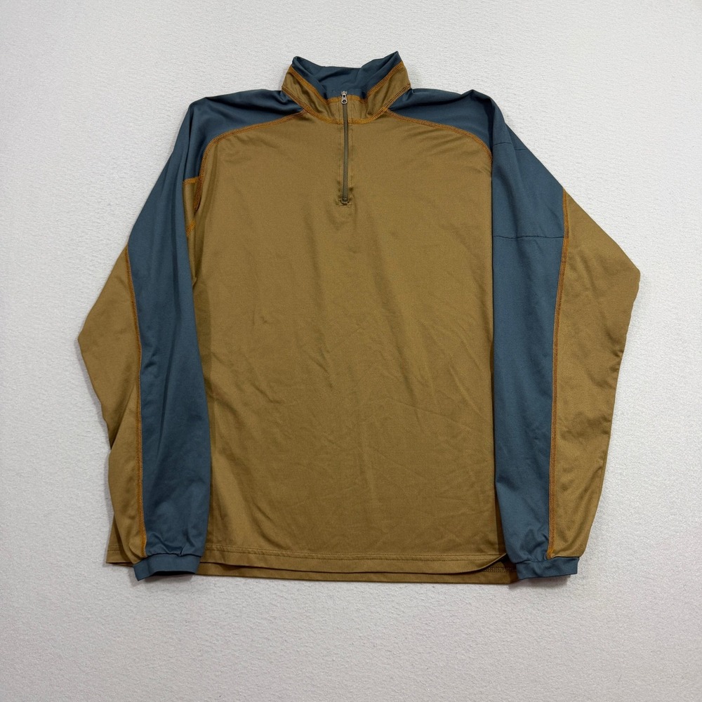 KUHL Pullover Mens XXL Brown Technikore 1/4 Zip Activewear Long Sleeve Outdoors